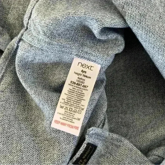 Next Long Sleeve Snap Front Shirt Size 4 - Picture 4 of 4
